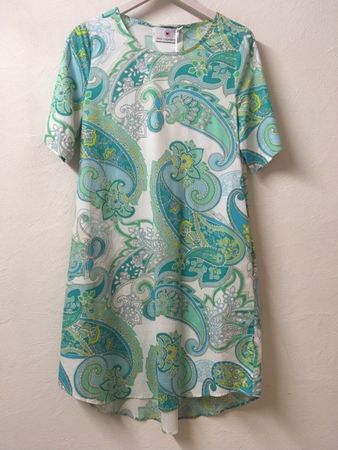 Herzensangelegenheit Tunika Kleid Paisley türkis weiss Gr 34