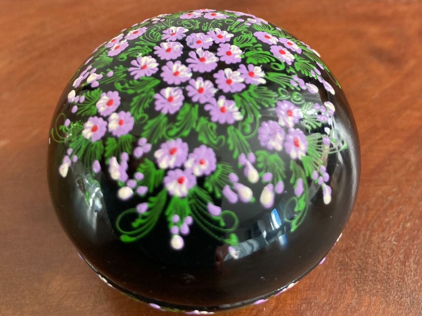 Tutte le decorazioni: Schwarzlackdose Schmuckdöschen Dose handbemalt – Usato da Subingen venduto da ArtBead 2
