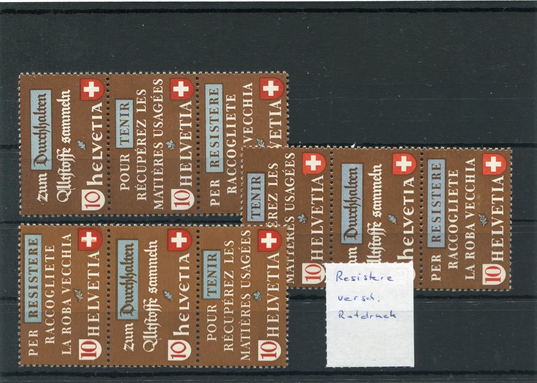 Tutti i francobolli: Z  36a - 36c postfrisch mit Abart – Usato da Winterthur venduto da Kyoung