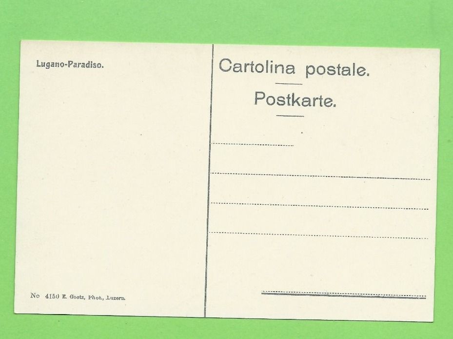 Cartoline postali: Lugano - Paradiso – Nuovo (secondo la descrizione) da Zürich venduto da t24_de 1