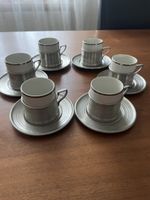     Edles Vintage Espresso-Set – 6 Tassen mit Zinnhalter und