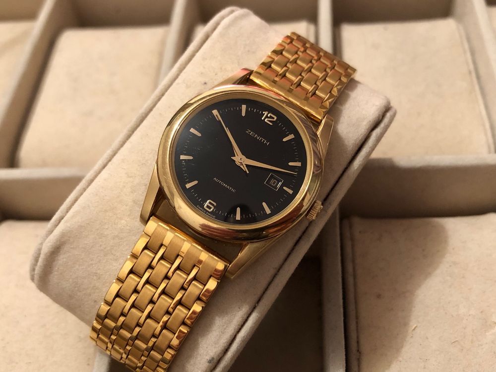 Montre Bracelet Automatique ZENITH Vintage - Fonctionne, Avec Bracelet Extensible, Occasion