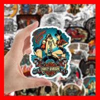 Motorrad Chopper Harley Davidson Custom 50 tlg Stickerset