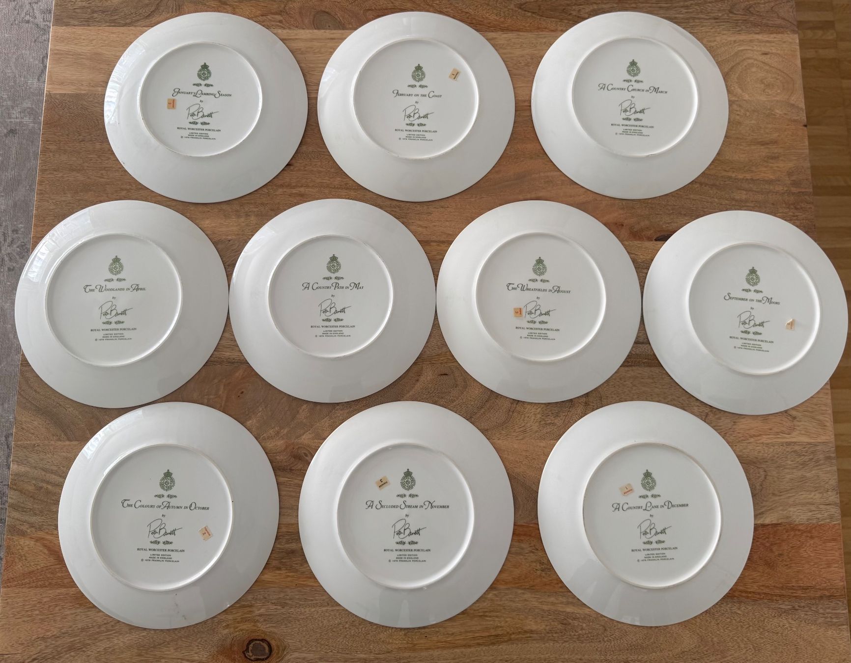 Franklin Porcelain Piatti: Peter Barrett Sammelteller Set 10 Stk Royal Worcester – Usato da Zürich venduto da any_cyh9 5