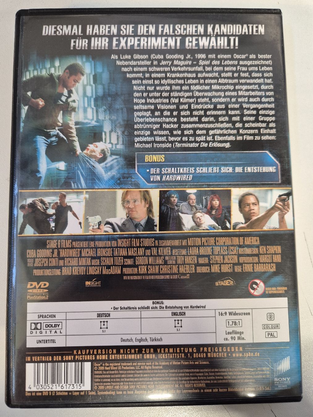 Tutti i DVDs: Hardwired DVD – Usato da Lindau venduto da Hammy0740 1