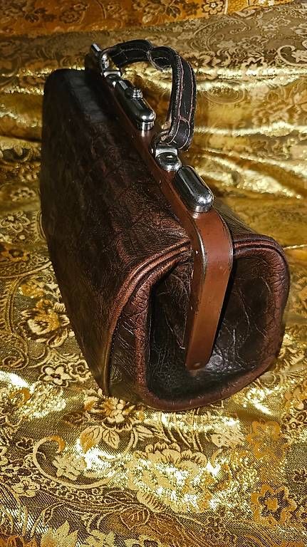 Borse: Doktor Ledertasche in einer kleinen Version von ca. 1920 – Usato da Rheinau venduto da Fleisch007