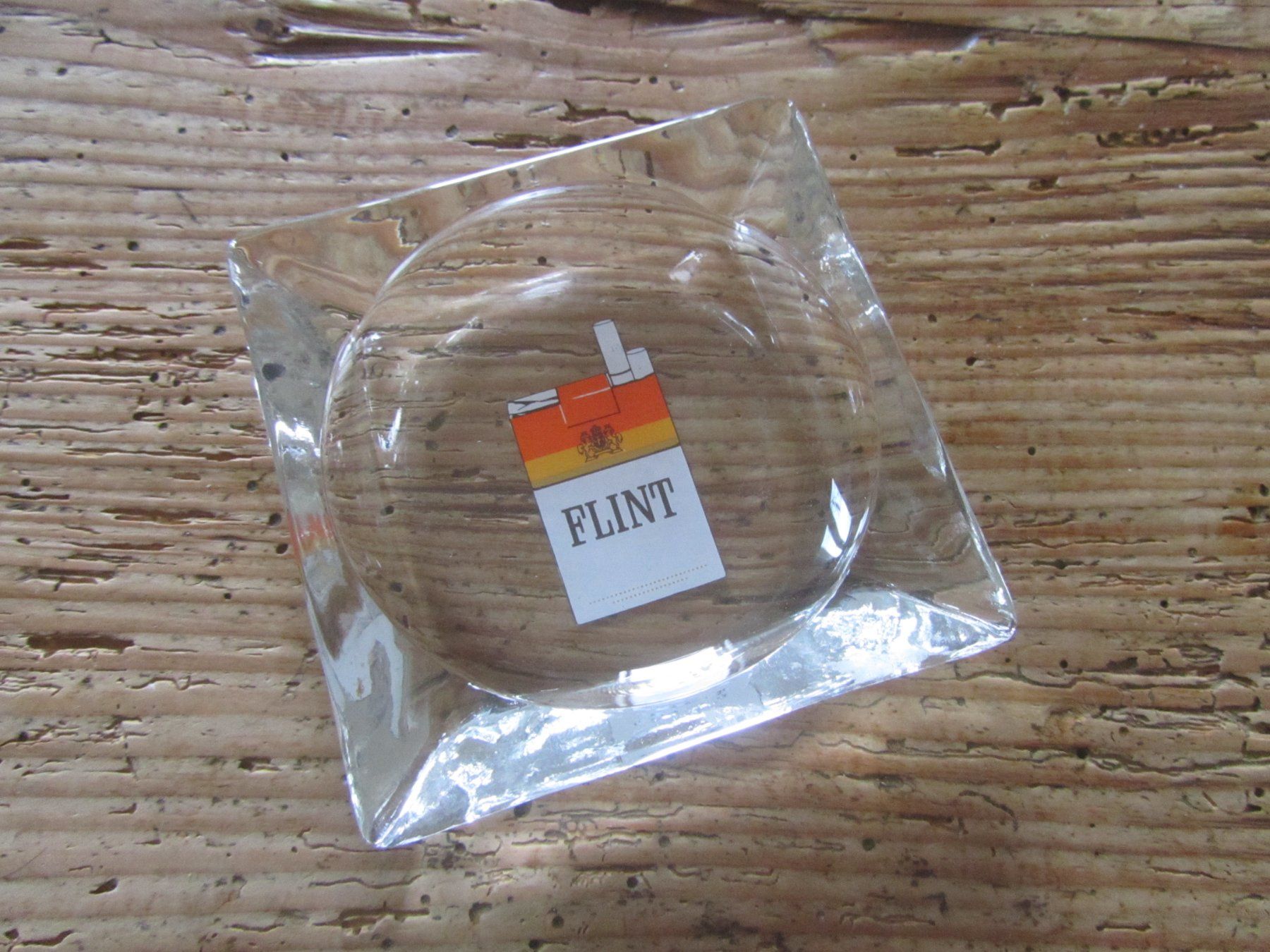 Portacenere: Aschenbecher Glas    Flint Zigaretten Motiv – Usato da Seengen venduto da mikelele 2