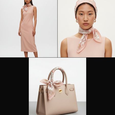 CELINE Paris Vintage Schal / Tuch 46x46