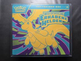 Pokémon Erhabene Helden Top Trainer Box OVP + Schutzhülle