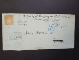 1875, Faltbrief nach Blatten (Entlebuch)