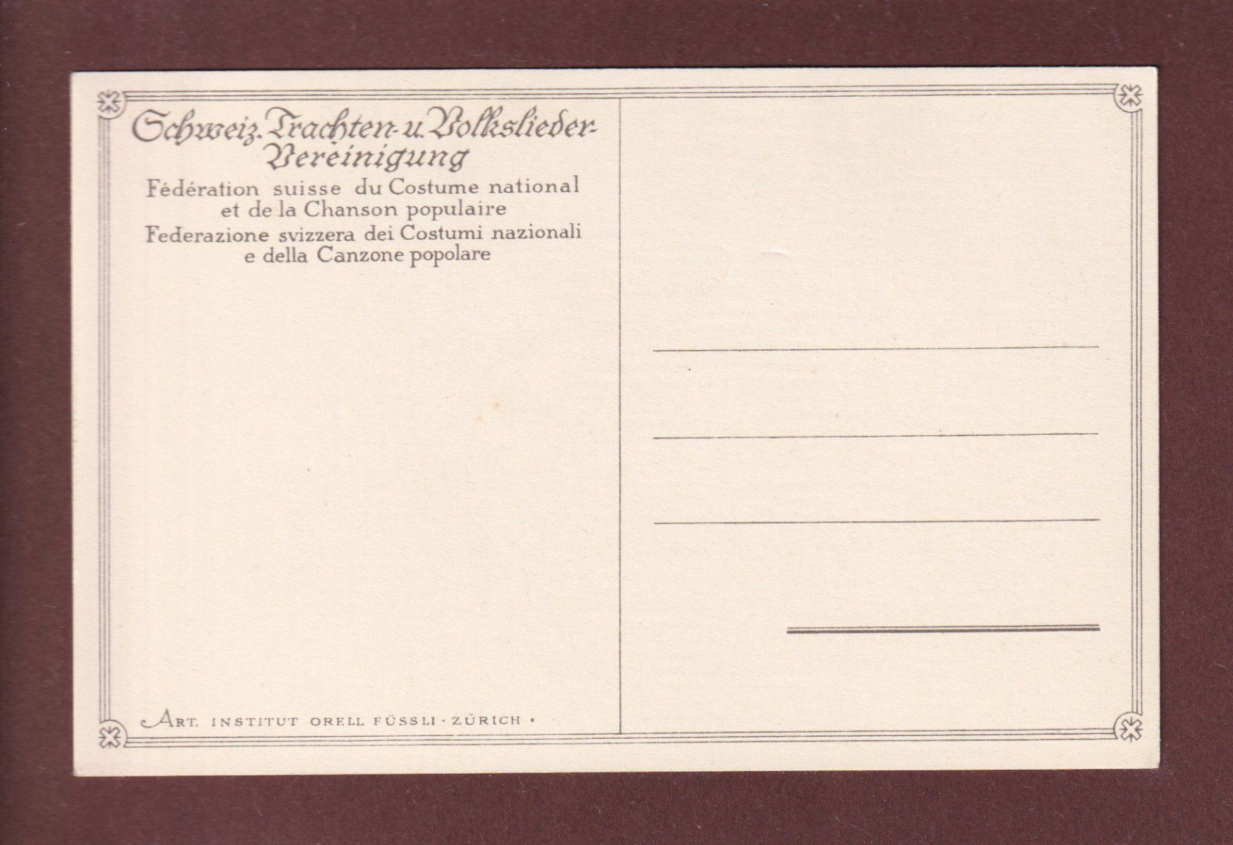 Cartoline postali: AARGAU - Tracht Ch. Welti – Usato da Pully venduto da nicecards 1