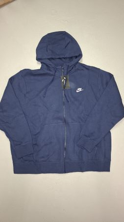 Veste zippée Nike XXL bleu marine, idéale pour l'automne!