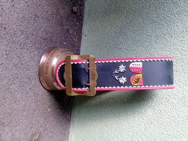 Cloche de vache suisse avec ceinture cuir année 2002