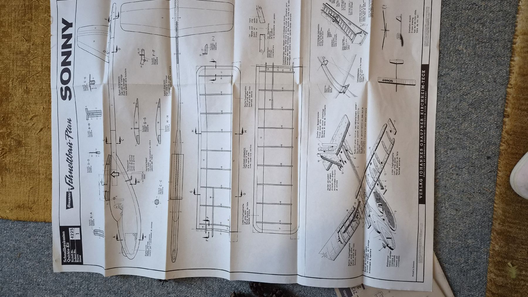 Kits de montage: Graupner Modellbauplan Sonny Segelflugmodell Bauplan – D'occasion à Kölliken par MissesBossTop1 1