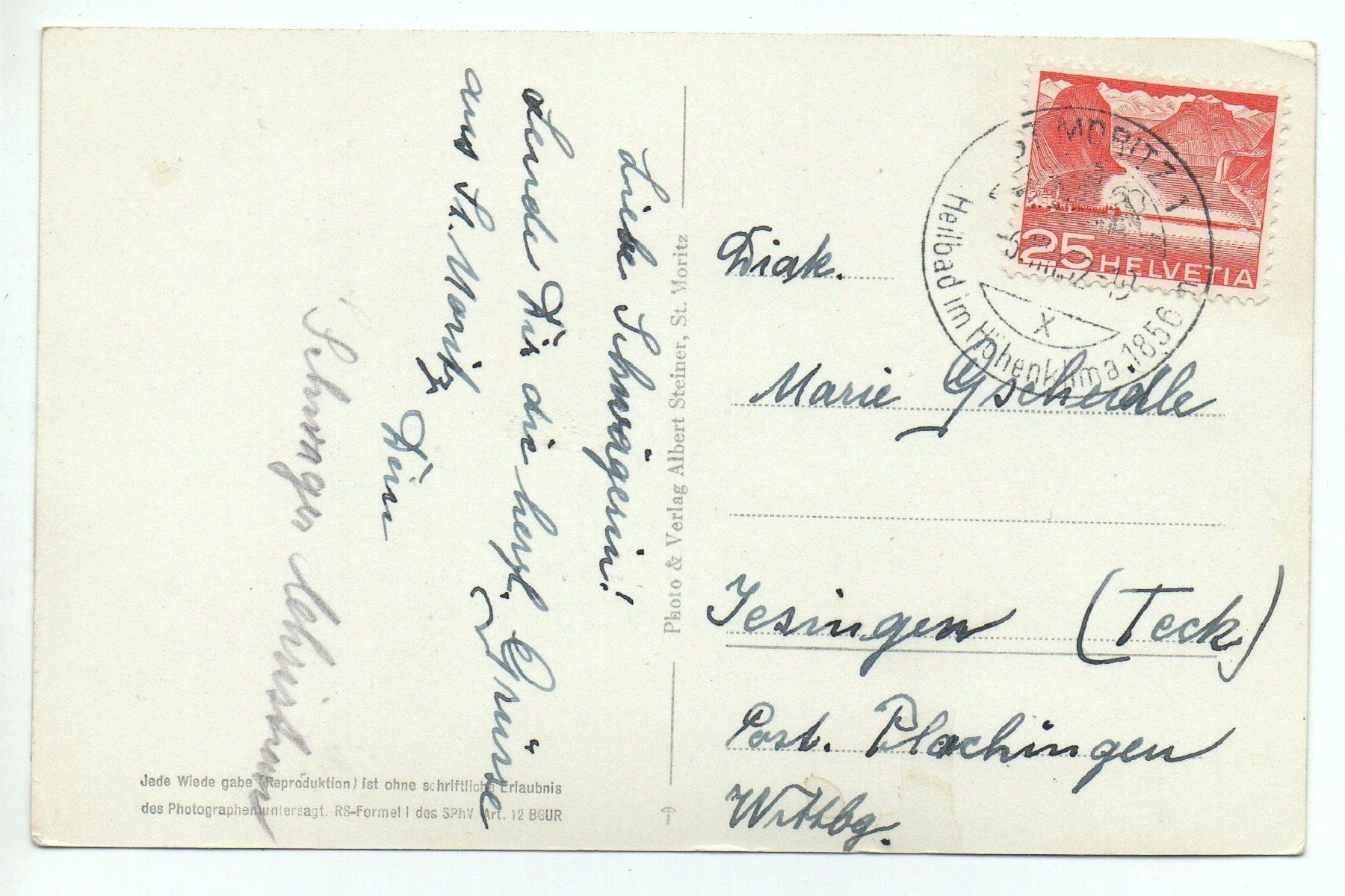 Cartes postales: ST. MORITZ-DORF und BAD – D'occasion à Jona par philajona 1