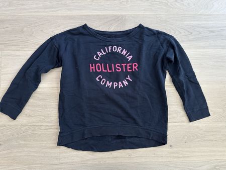 Joli pull sweat Hollister taille XS noir & rose S M