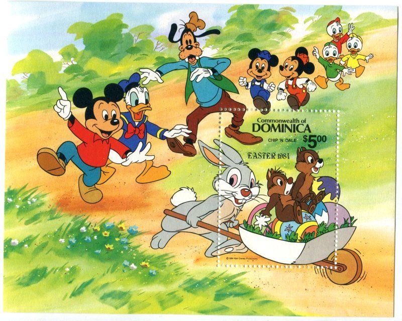 Alle Briefmarken: Block "Walt Disney. Micky Maus". Dominica. – Neu und originalverpackt aus Basel von Butsch5