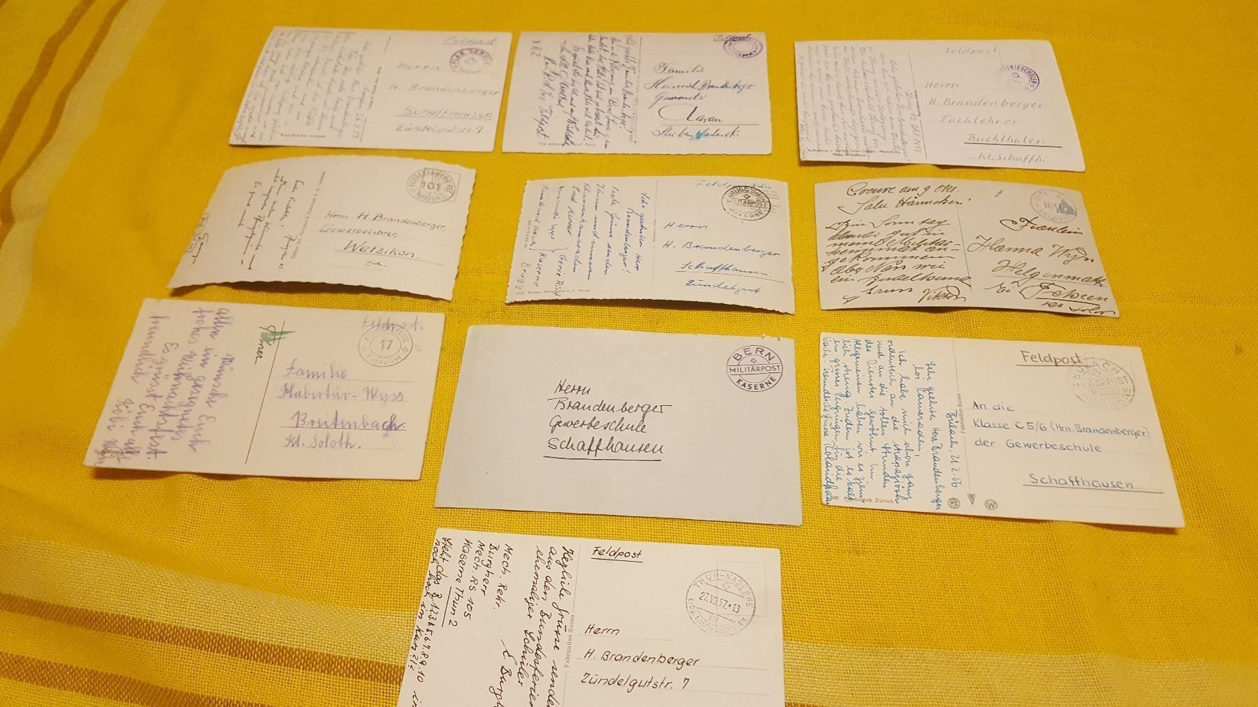 Tutti i francobolli: Lot von 10 Stk. Feldpostbelege Schweiz – Usato da Remetschwil venduto da Hofiii
