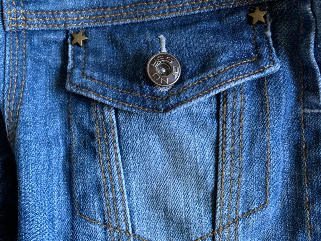 Yes Or No Giacche: Kurze Jeansjacke mit 7/8 Ärmeln Gr.L/XL – Usato da Heiden venduto da andraaa 3