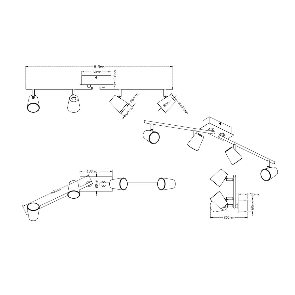 Lampade: Deckenleuchte, LED Schiene, 81 x 20 cm – Nuovo (secondo la descrizione) da Kreuzlingen venduto da Smart-Light 5