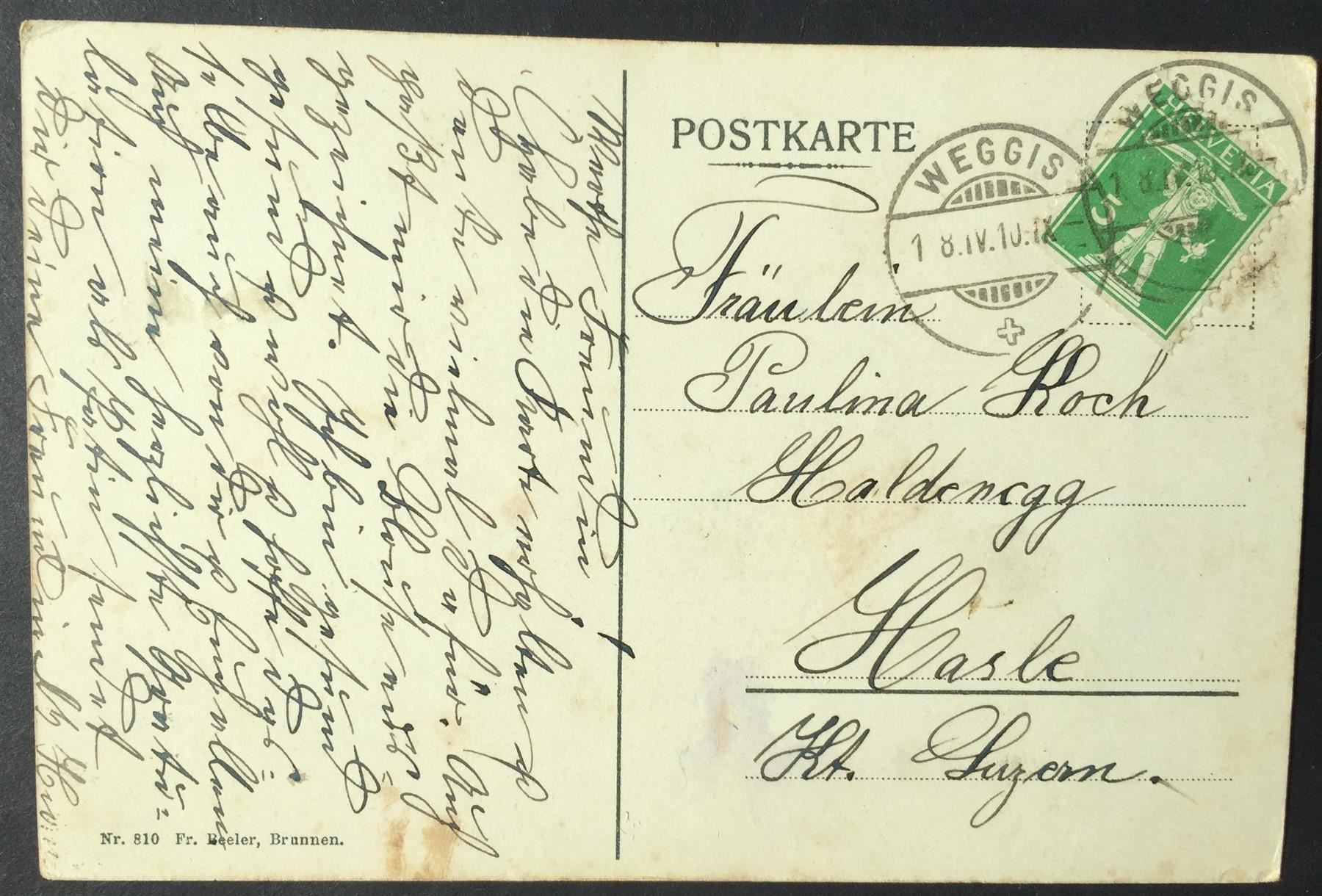 Cartoline postali: WEGGIS mit Pilatus – Usato da Jona venduto da philajona 1