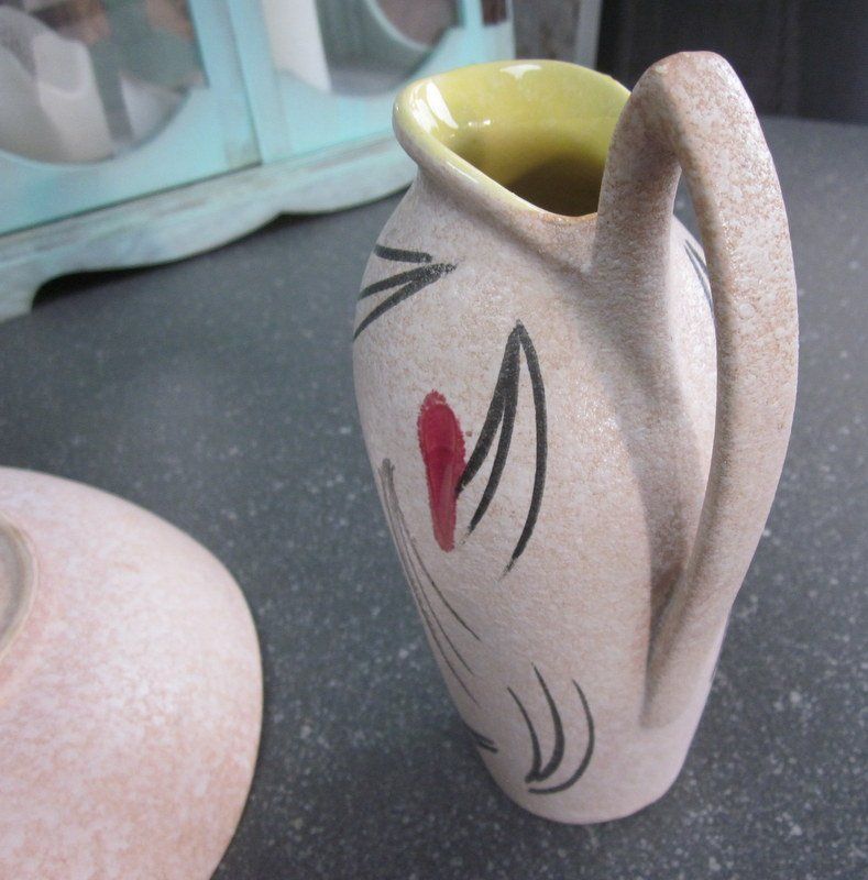 Schalen: Mid Century Set, Schale + Vase, Foreign/Scheurich, 50/60er – Gebraucht aus Bischofszell von raika 3