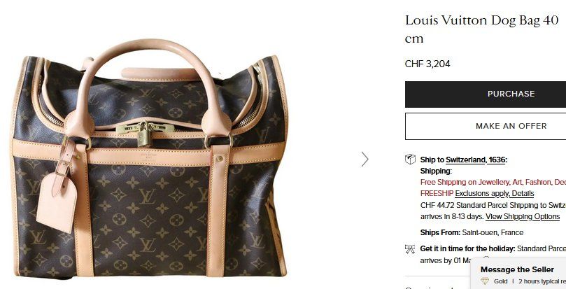 Cucce & Letti: Louis Vuitton Pet Bag 40 – Usato da Collonges venduto da Auganien 9