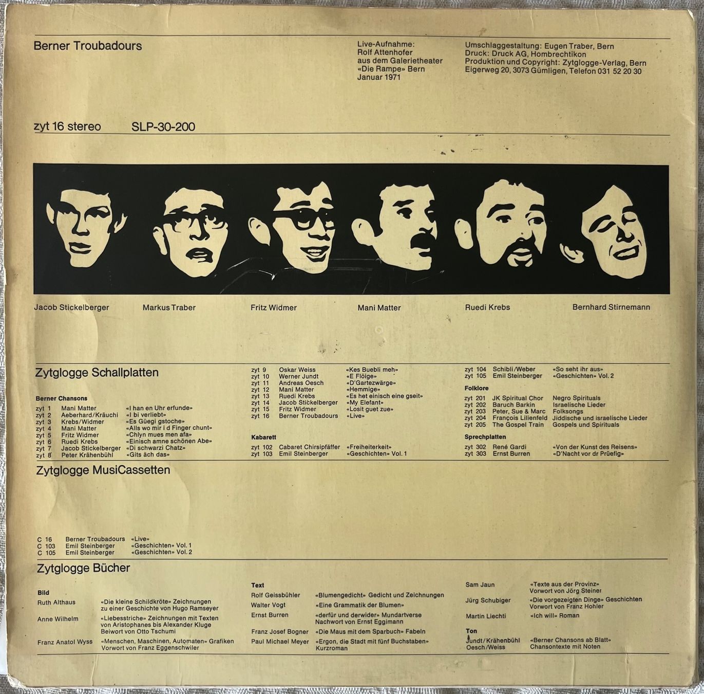 Dischi in vinile: Berner Troubadours – Berner Troubadours – Usato da Döttingen venduto da zha_xh2w 7