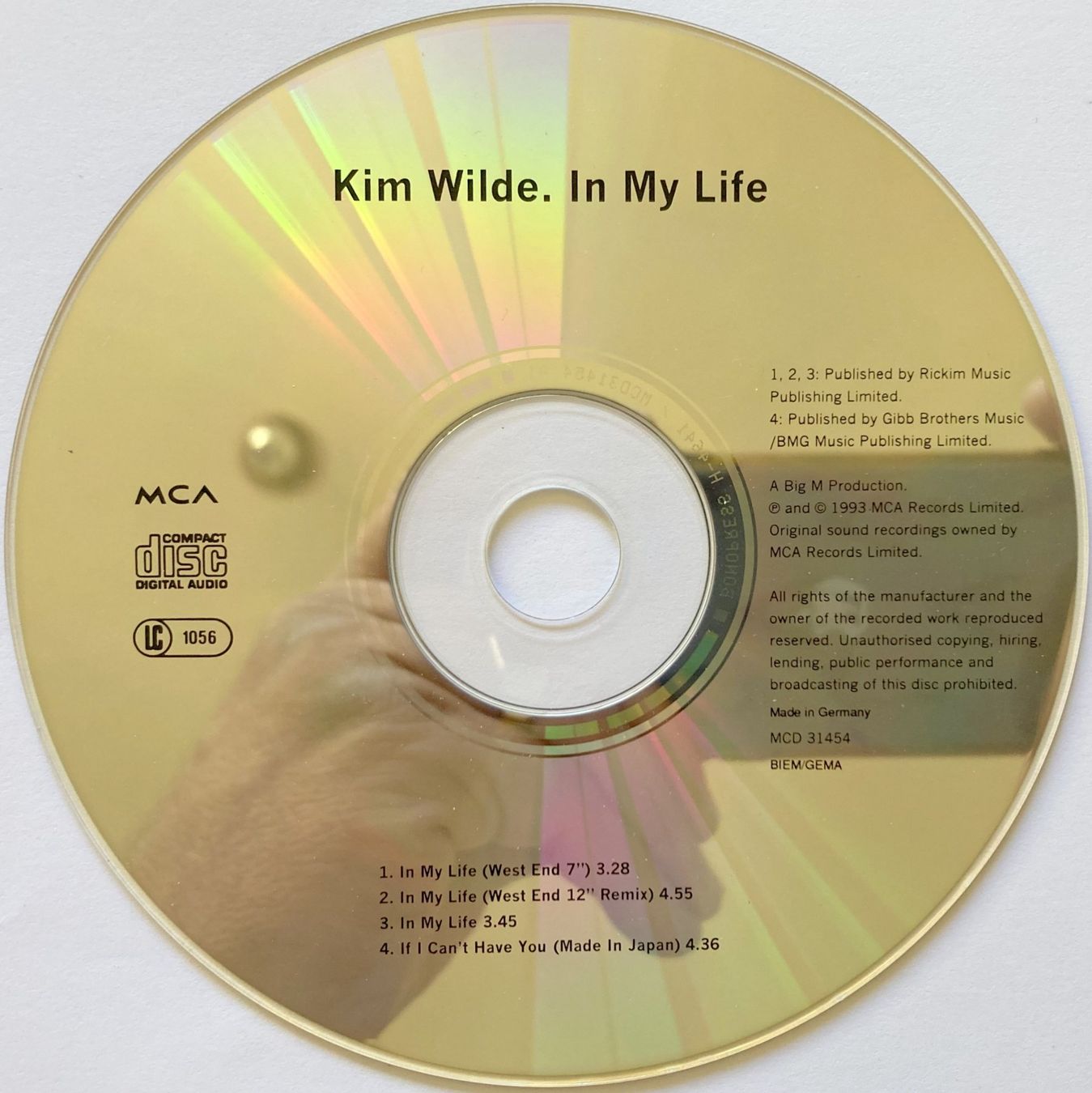 CDs: KIM WILDE - IN MY LIFE – Gebraucht aus Bottens von hotter-than-hell 2