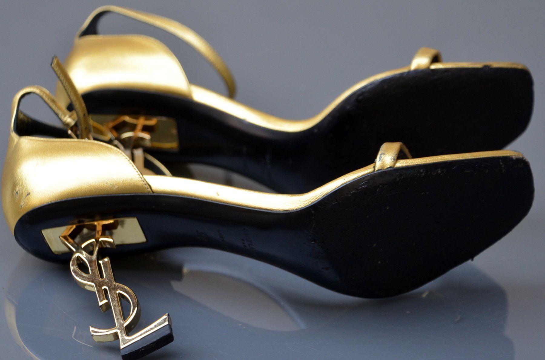 Saint Laurent Damenschuhe: Saint Laurent Sandalen / sandales .38 – Gebraucht aus Collonges von Auganien 8