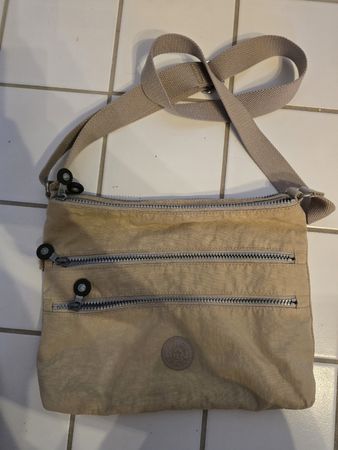 Kipling Umhängetasche / Schultertasche, beige