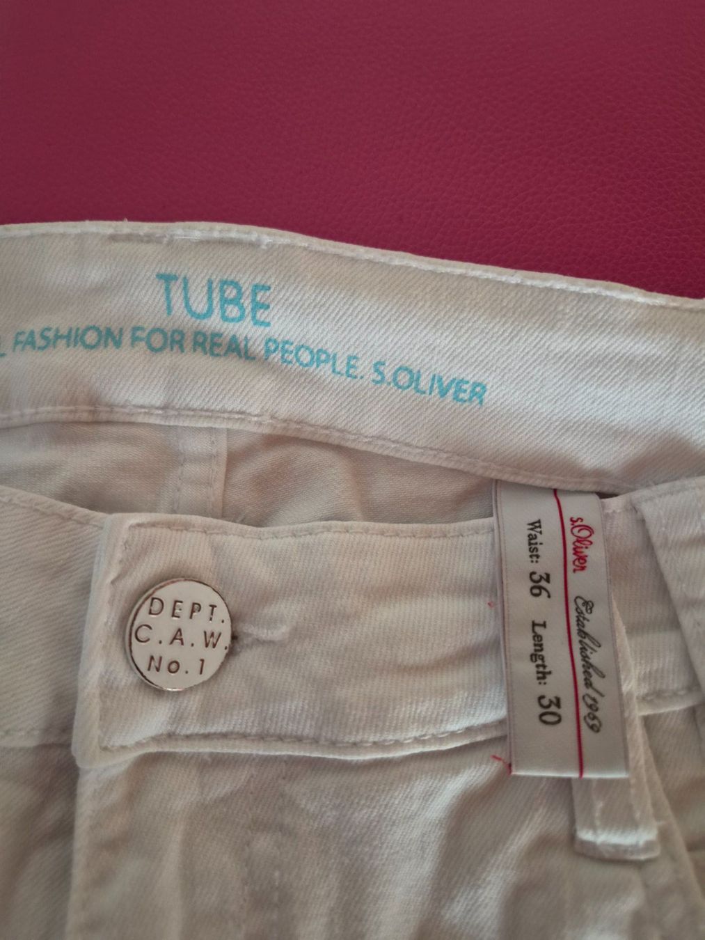 S.Oliver Jeans: S. Olive Jeans weiss – Usato da Unterentfelden venduto da hofa01 3