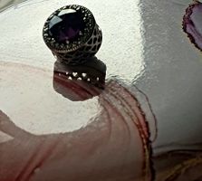 Pandora bead ton violet foncé/améthyste argent 925
