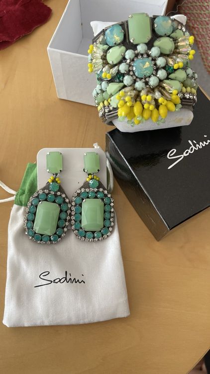 Clearine Schmuckset Damen - Y-Halskette + Ohrringe + Armband Kristall Silber