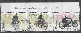 Polen :  3 Briefmarken MOTORRÄDER    (28