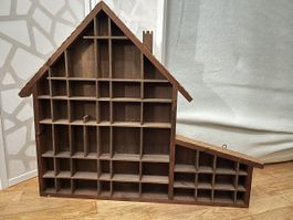 Antikes Setzkästchen/Häuschen aus Holz - Ein Schmuckstück
