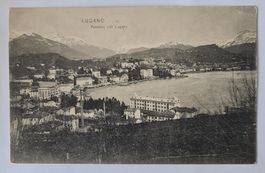 Alte PK Lugano-gelaufen von 1909