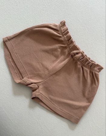 Short d'été gaufré rose poudré - 80 cm
