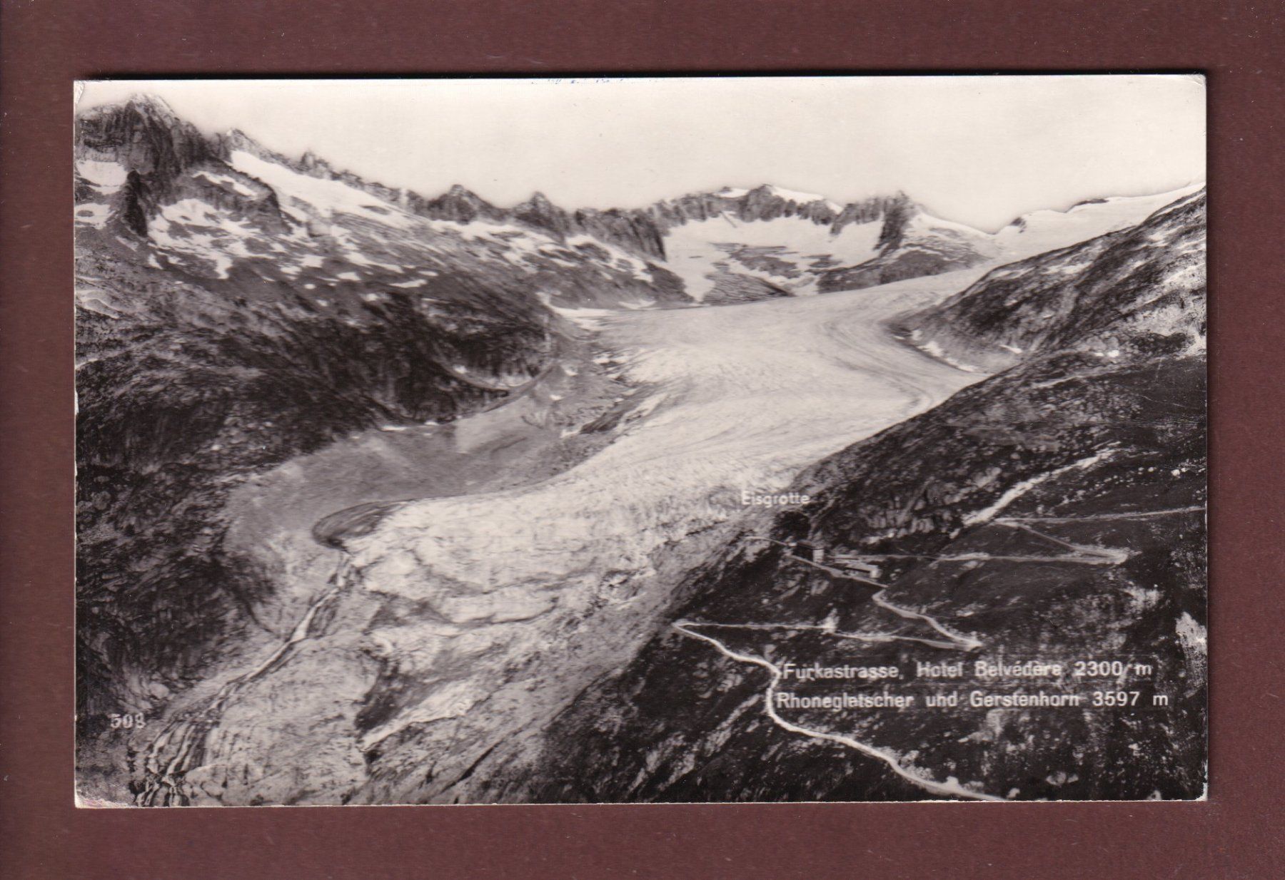 Cartoline postali: Furkastrasse - RHONEGLETSCHER – Usato da Pully venduto da nicecards