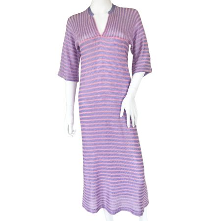 Strickkleid Kleid Strick Gr. XS lila-rosa kA VINTAGE 1960s
