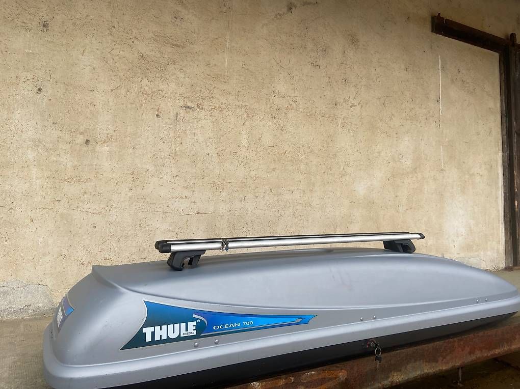 Box da tetto: XL Dachbox Thule Ocean 700 mit oder ohne Träger – Usato da Leuzigen venduto da Doppelrad 1