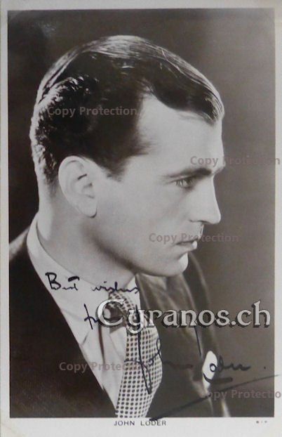 Autografi: John Loder (1898-1988) Schauspieler - Autogramm – Usato da Dietikon venduto da cyranos.ch