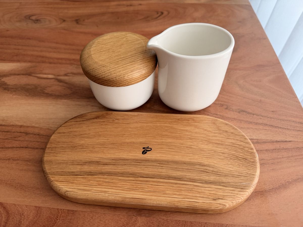 Set di piatti: Tchibo Design Set Holz & Keramik – Tablett, Kännchen & Dose – Nuovo (secondo la descrizione) da Buchs AG venduto da GresaaB 7