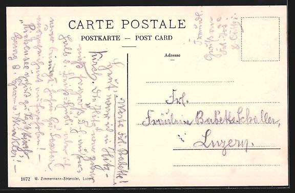 Cartoline postali: Hitzkirch /LU, Burgruine Richensee, Pano – Usato da Berlin venduto da bartko-reher 1