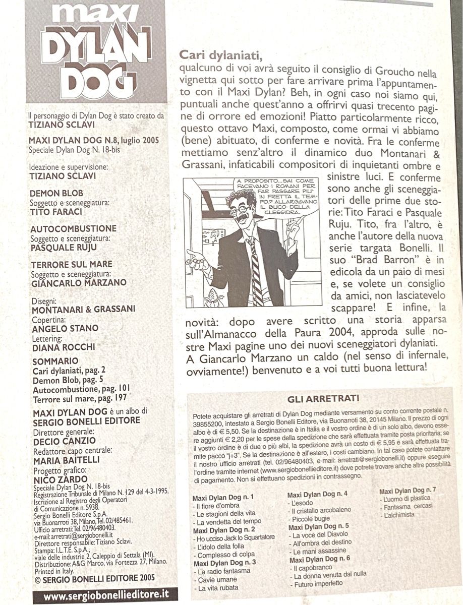 Fumetti: maxi DYLAN DOG 3 storie /292 pagine – Usato da Zuerich venduto da SonderArt-Wertgut 1