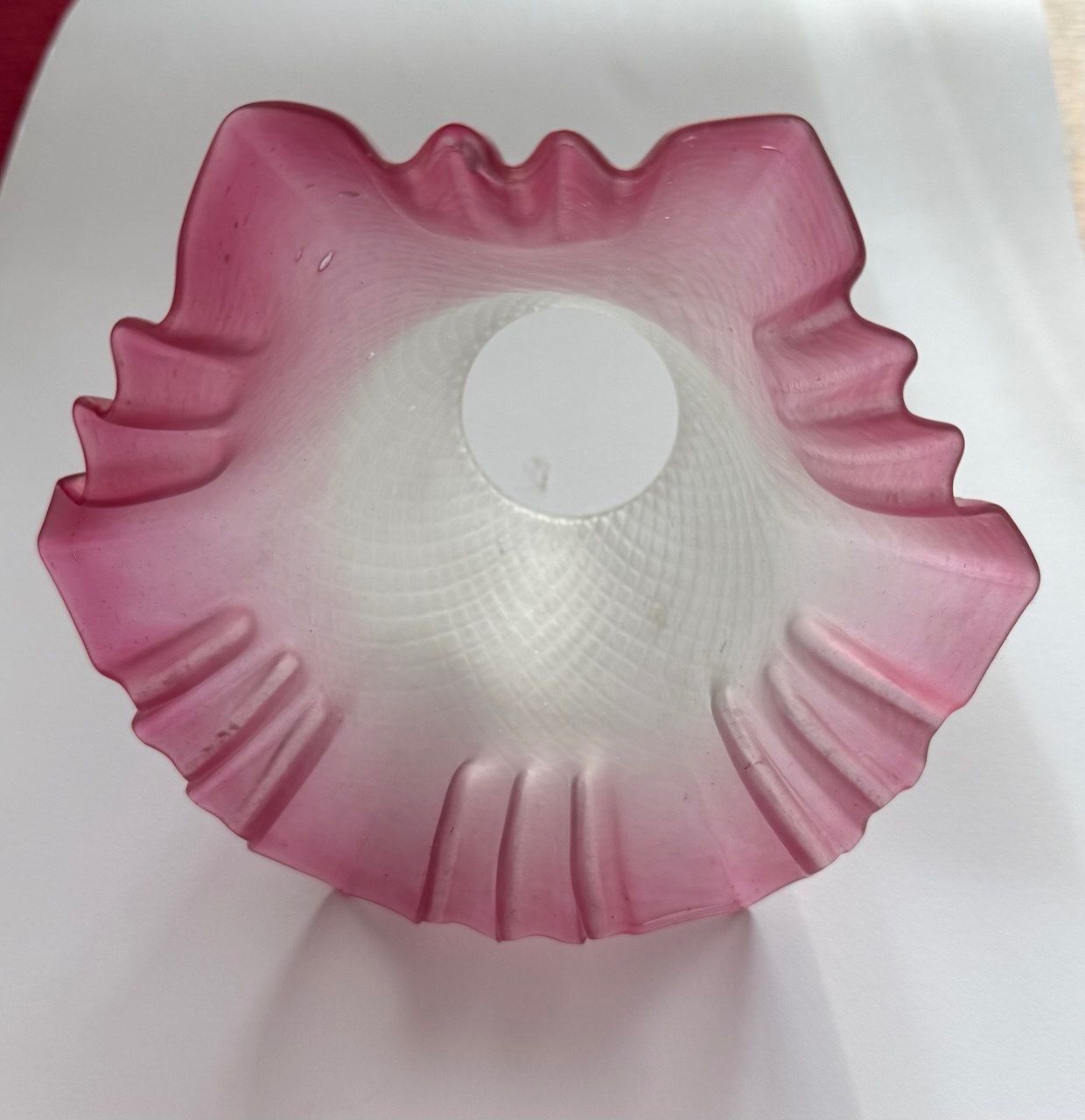 Lampenschirme: Lampenglas / Lampenschirm - Transparent mit Rosa – Gebraucht aus Inwil von Tom32 1