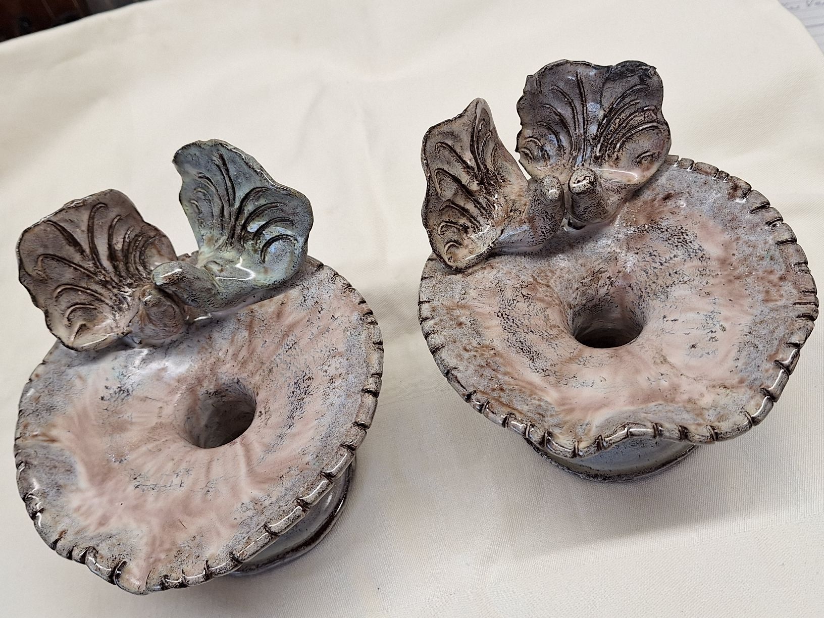 Portacandele: 2 Kerzanständer Keramik Handmade – Usato da Rheinfelden venduto da Cleopatra2000