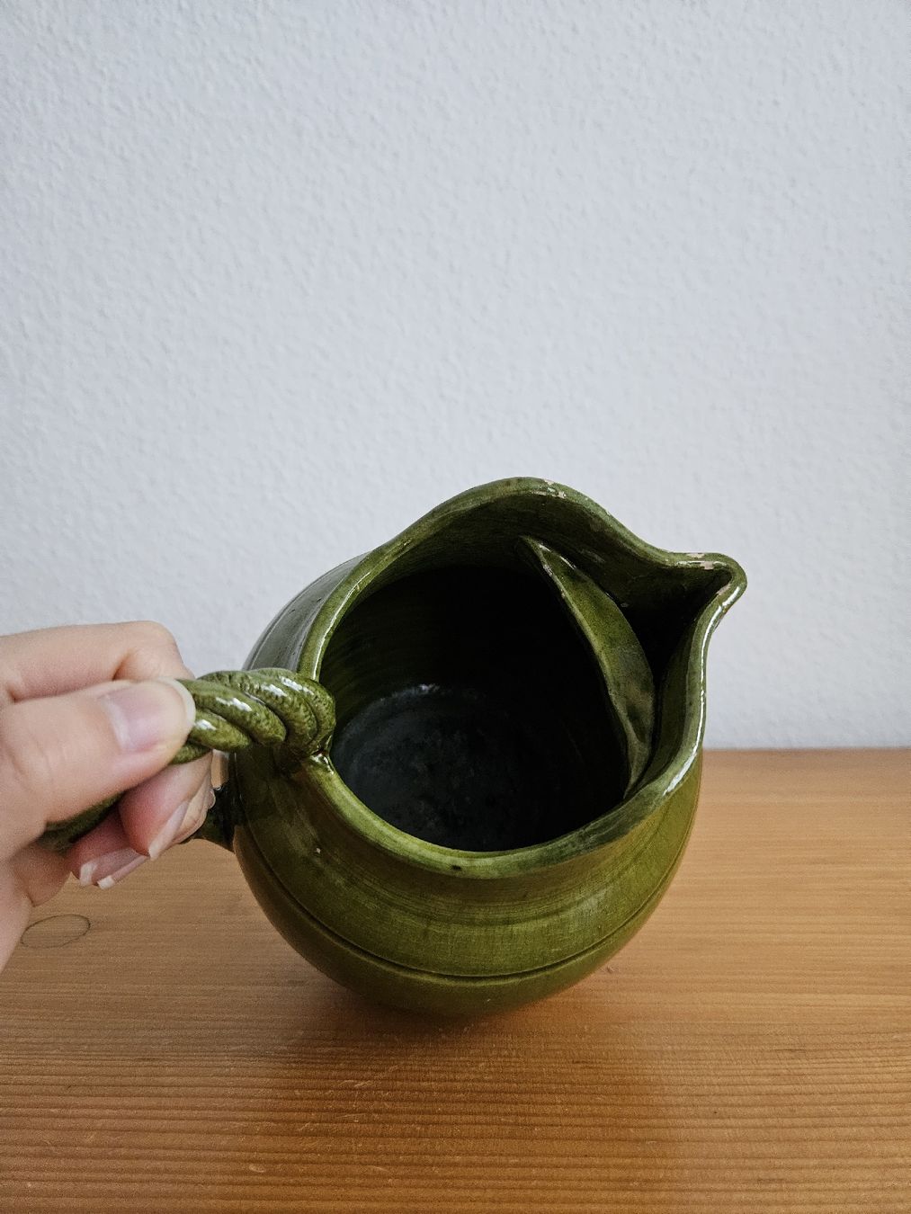 Vasen & Gefässe: Vintage grüner, runder Krug oder Vase von Vallauris – Gebraucht aus Wiezikon b.Sirnach von wiezikon.vintage 1