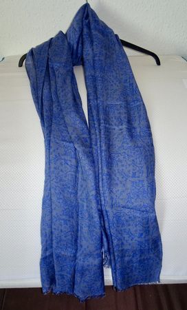 Écharpe bleue à motifs Comptoir des Cotonniers