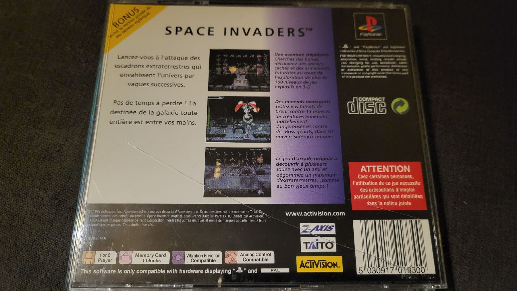 Spiele: Space Invaders / Playstation 1 Spiel. – Gebraucht aus Biel/Bienne von Retrohr 2